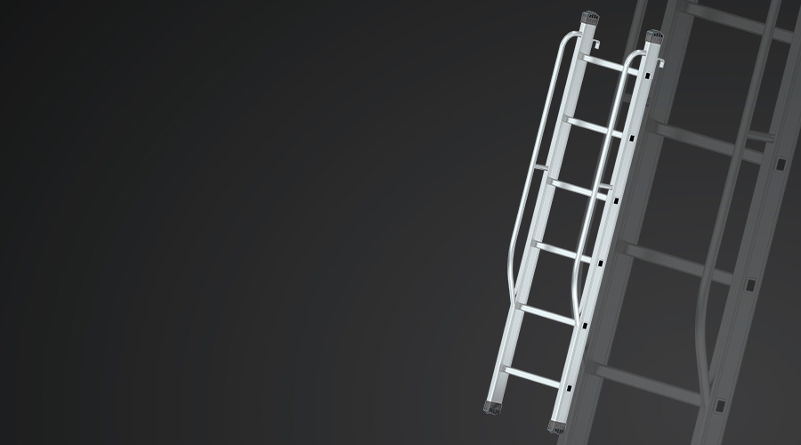 Korkuluklu Kancalı Alüminyum Merdivenler