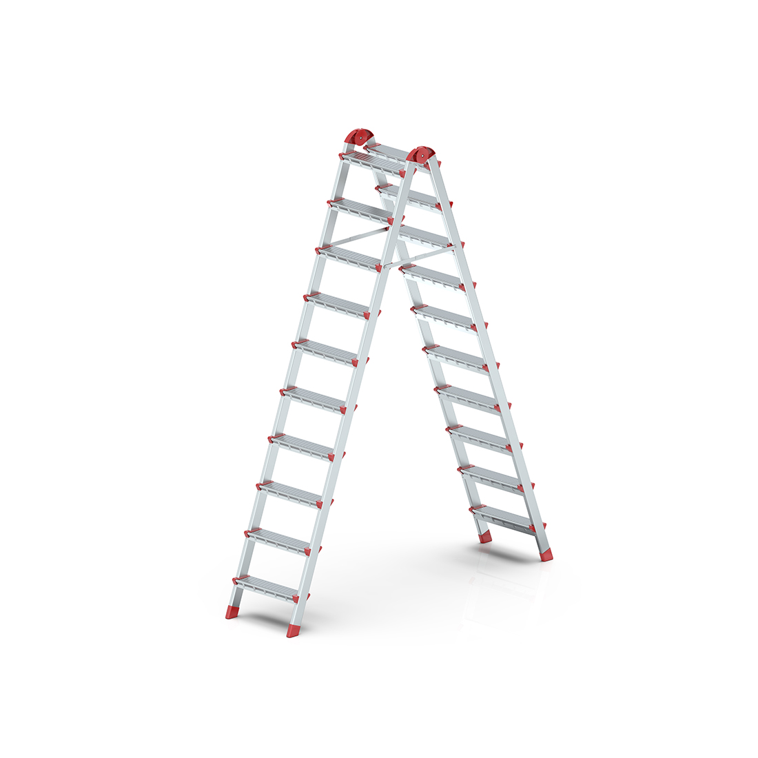 10+10 Çift Taraflı Metal Merdiven