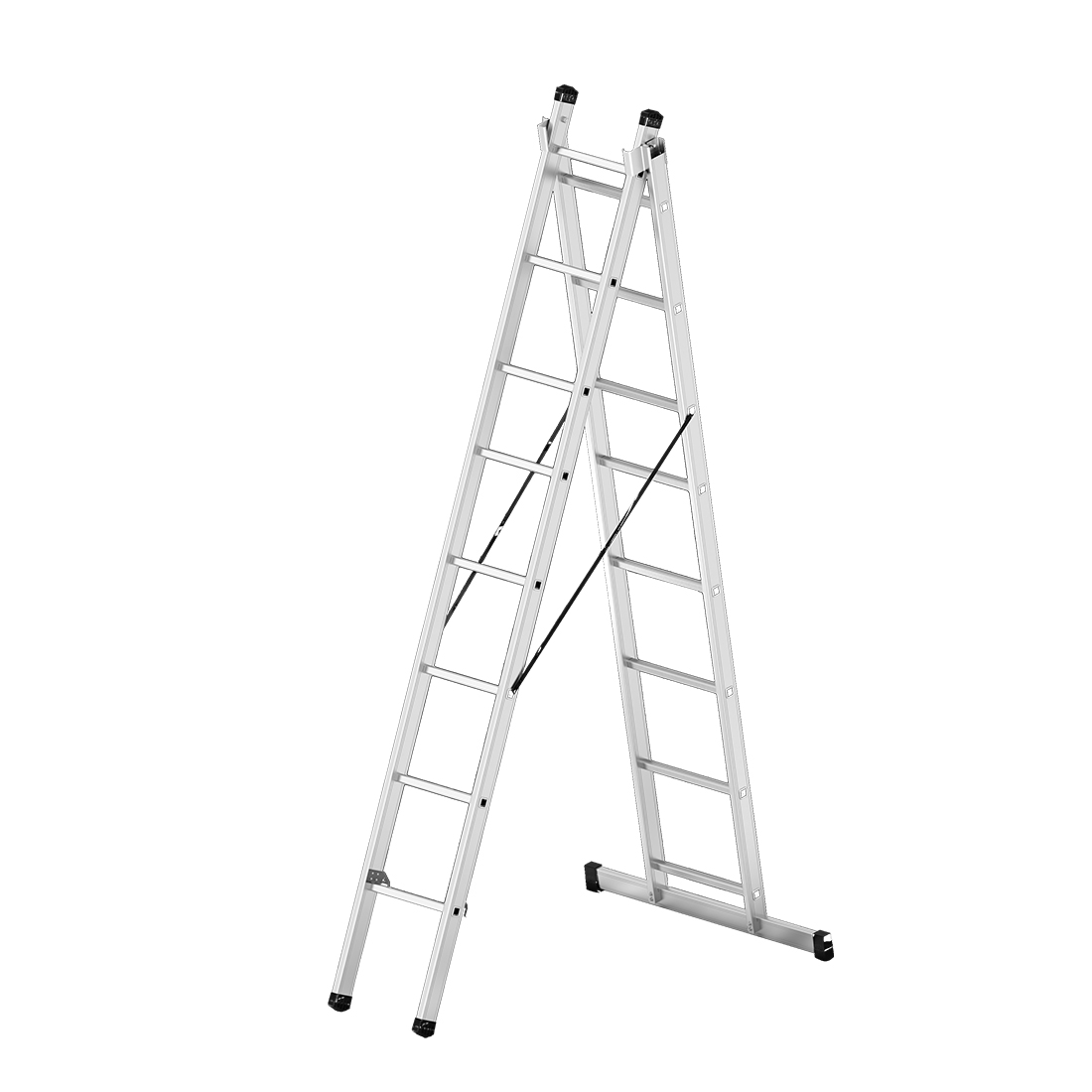 2x2,5 5 Metre A Tipi Sürgülü Alüminyum Merdiven