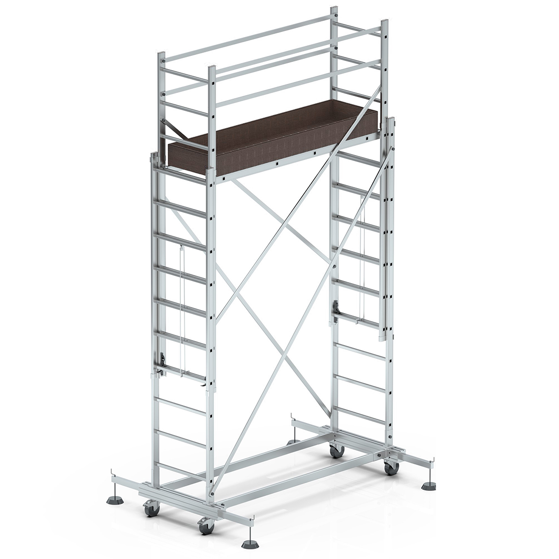 2x3 6 Metre Alüminyum Teleskopik İskele Merdiven