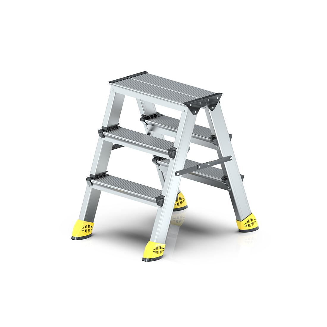 3+3 Çift Taraflı Alüminyum Merdiven