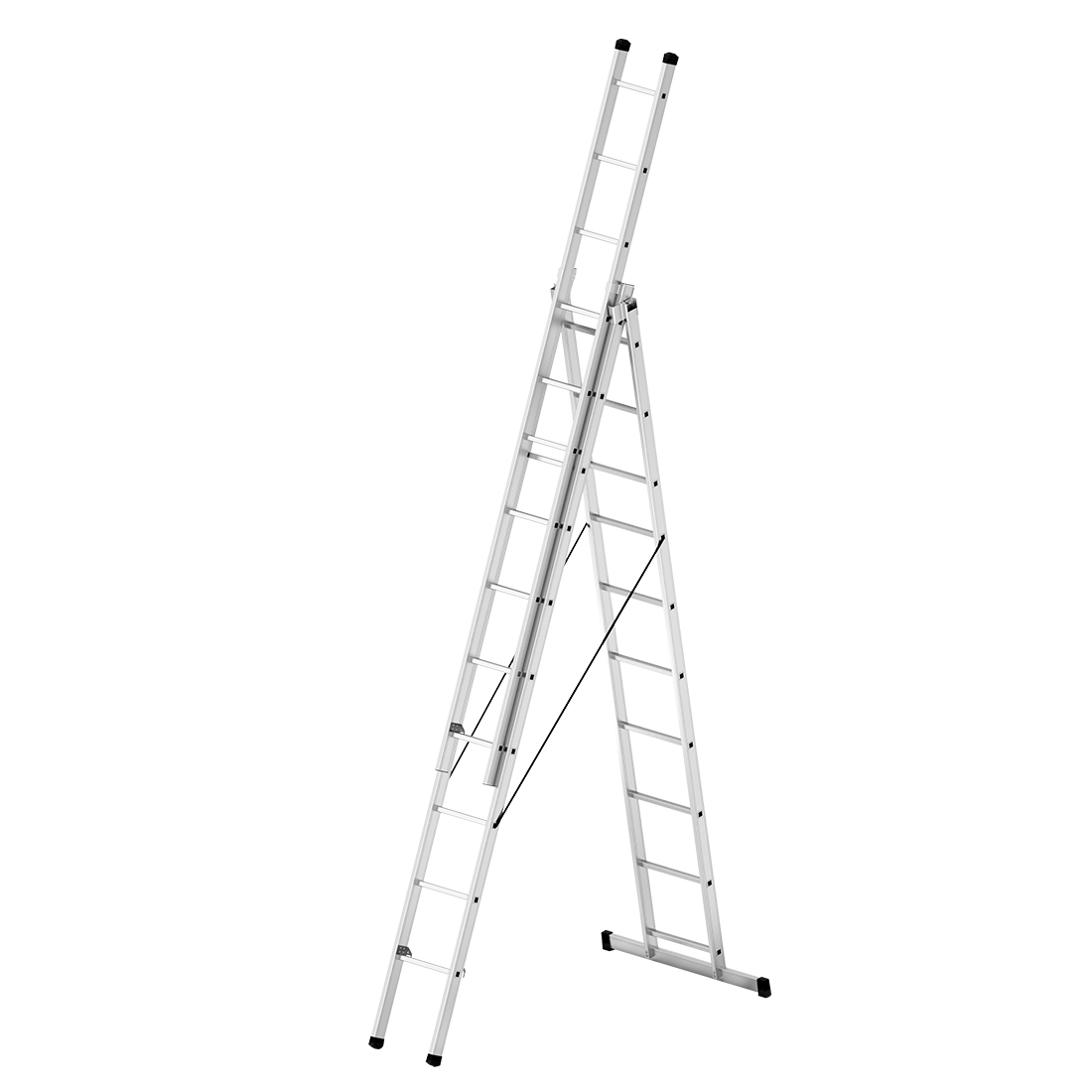 3x3 9 Metre A Tipi Sürgülü Alüminyum Merdiven