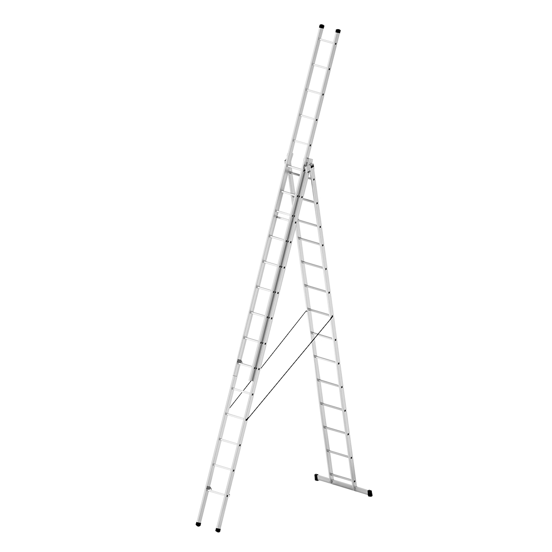 3x4 12 Metre A Tipi Sürgülü Alüminyum Merdiven