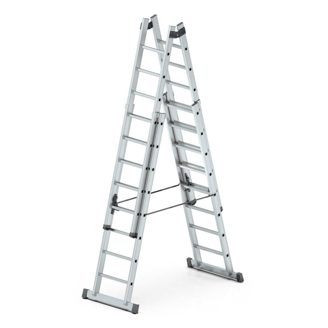 4x2,5 10 Metre Çift Sürgülü A Tipi Endüstriyel Merdiven