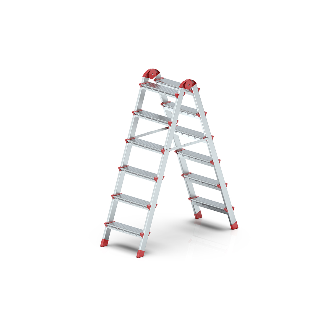 6+6 Çift Taraflı Metal Merdiven