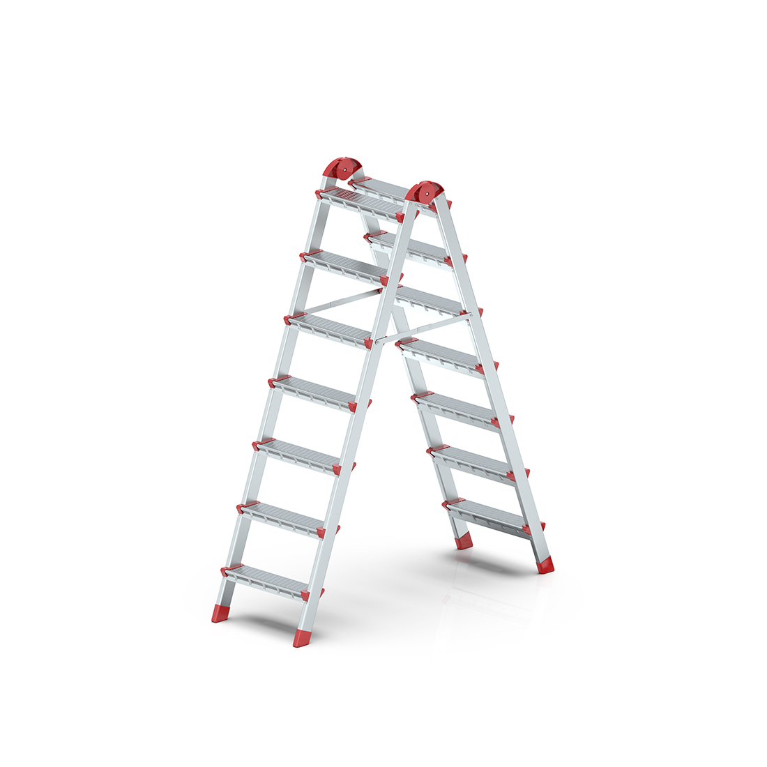 7+7 Çift Taraflı Metal Merdiven