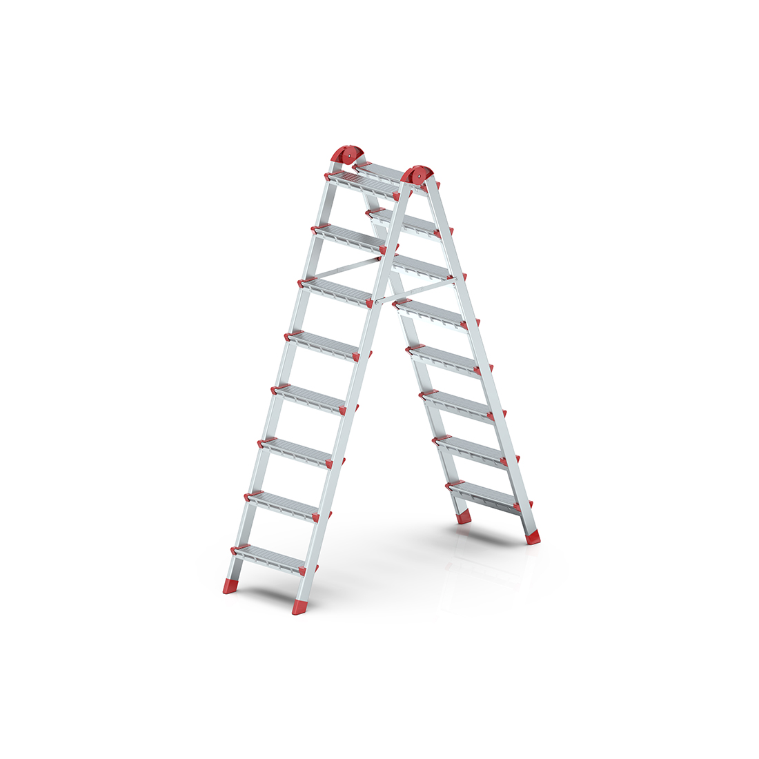 8+8 Çift Taraflı Metal Merdiven