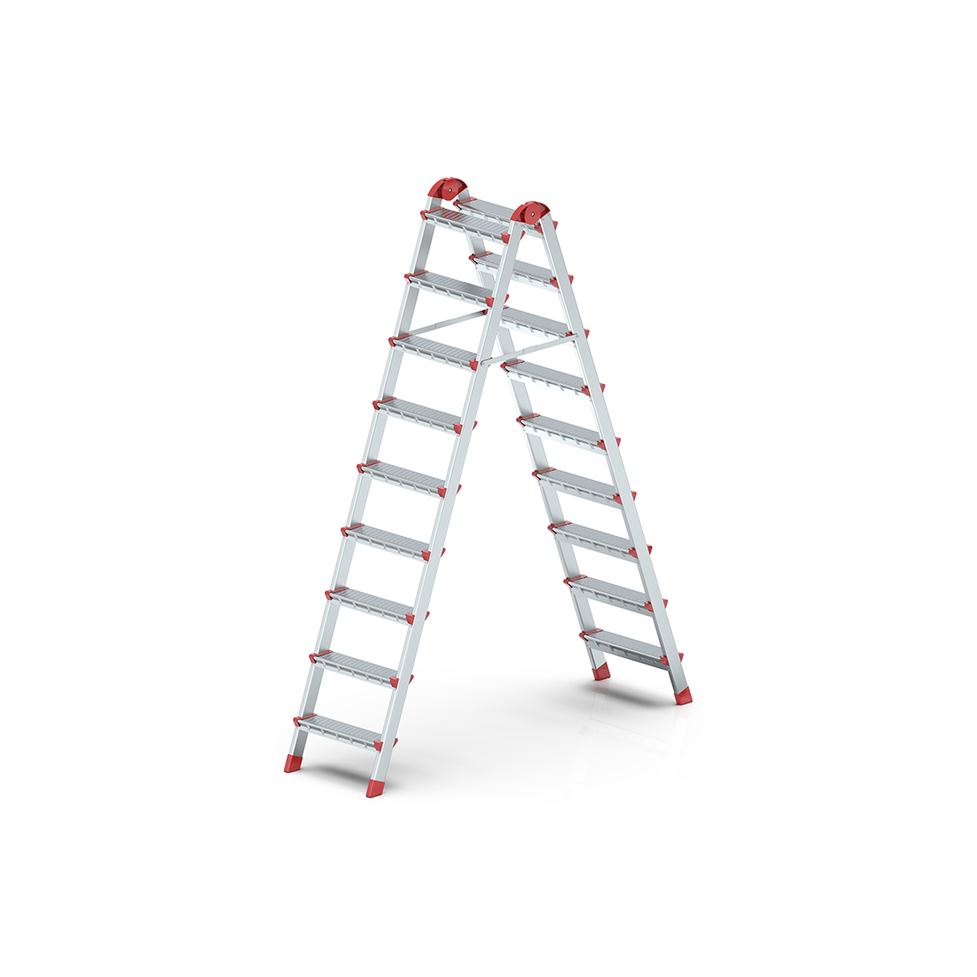 9+9 Çift Taraflı Metal Merdiven